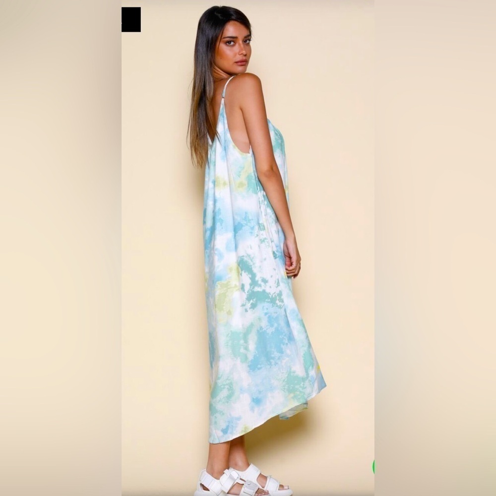 Millibon tie dye midi dress with adjustable straps - Picture 2 of 13